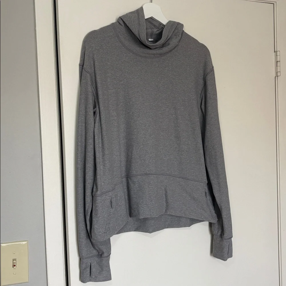 NEW Lululemon Ready to Rulu Pullover Heathered Raceway Grey Size 10